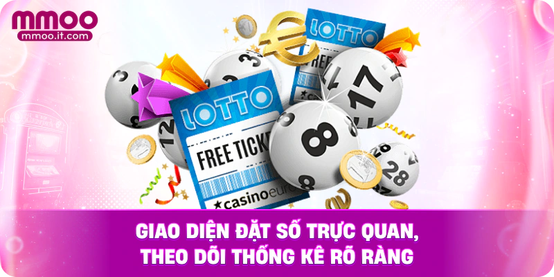 Giao diện đặt số trực quan, theo dõi thống kê rõ ràng